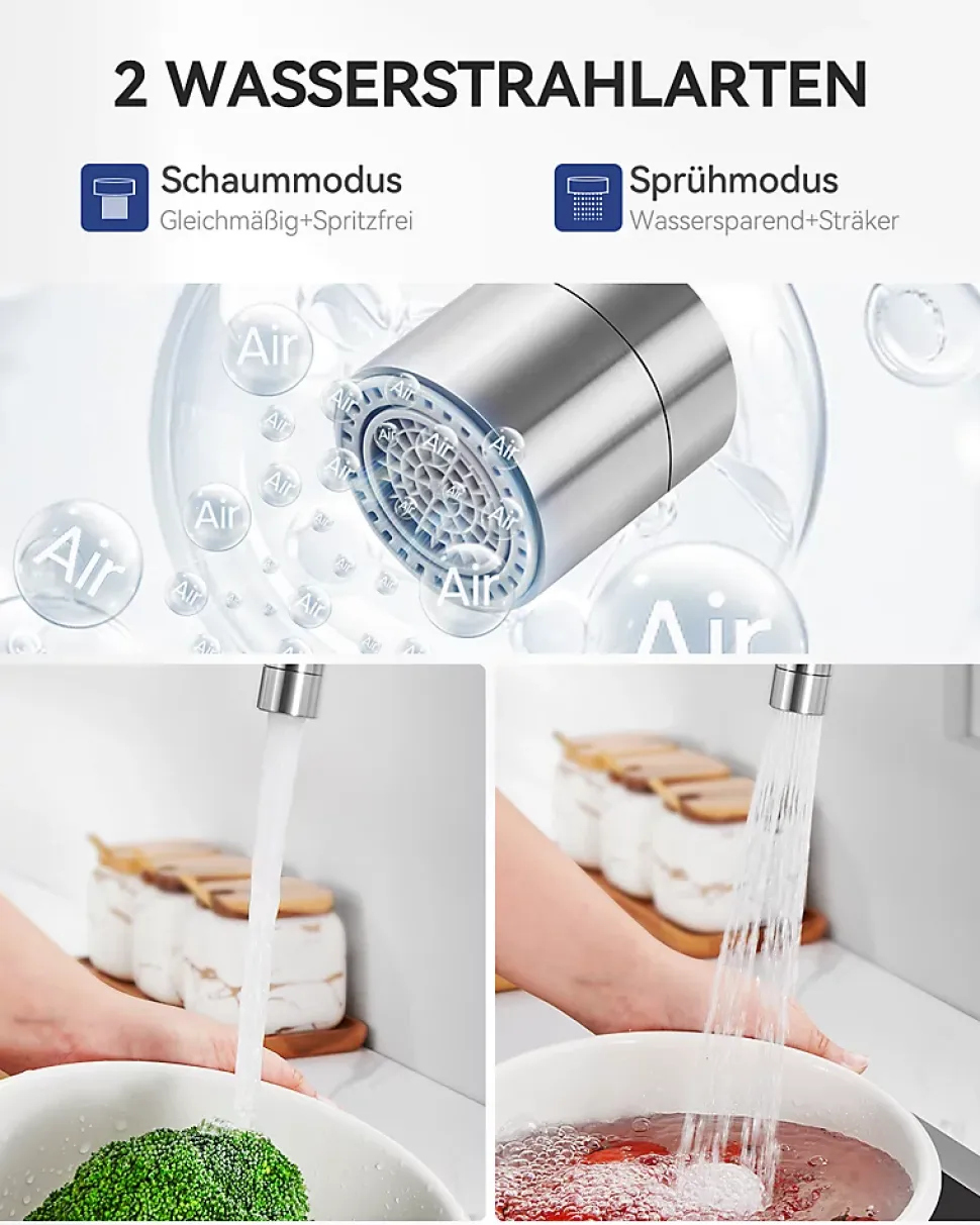 Mitigeur cuisine rabattable , CECIPA MAX robinet cuisine rabattable avec 2 Jets, robinetterie pliable devant fenêtre