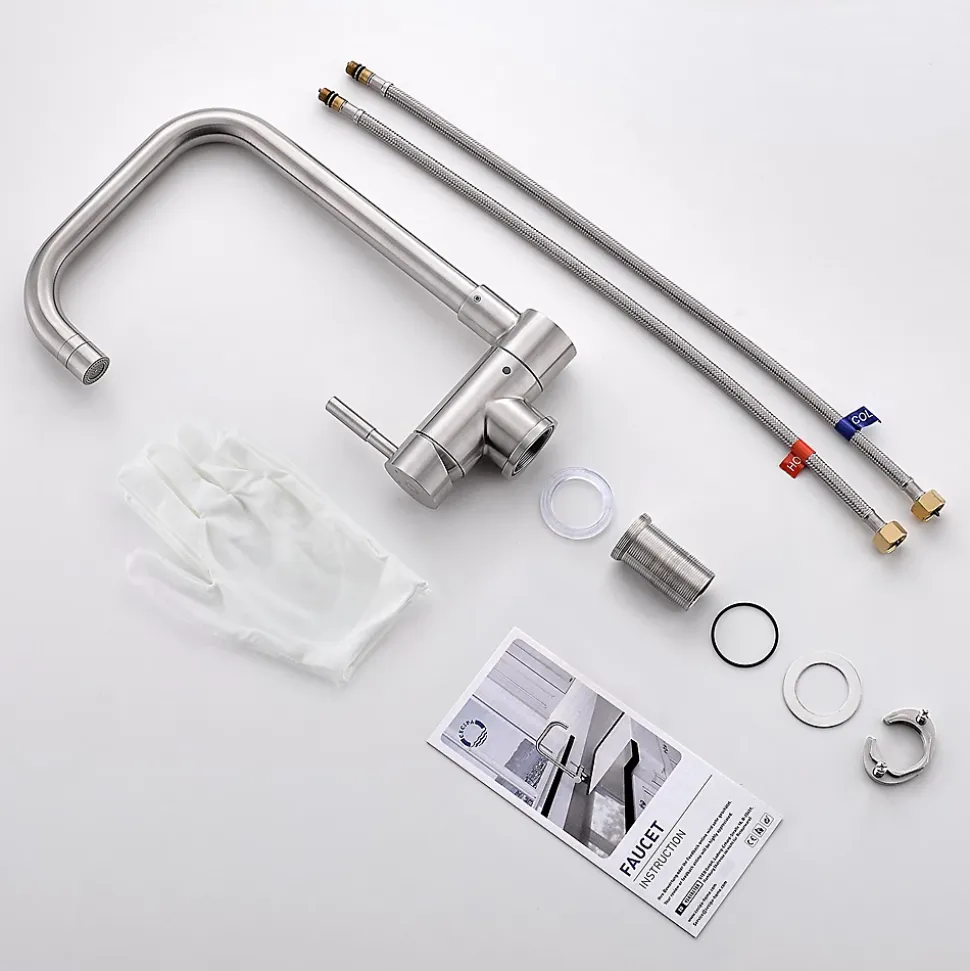 Mitigeur cuisine rabattable , CECIPA MAX robinet cuisine rabattable avec 2 Jets, robinetterie pliable devant fenêtre