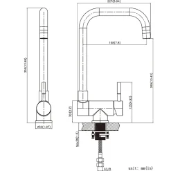 Mitigeur cuisine rabattable , CECIPA MAX robinet cuisine rabattable avec 2 Jets, robinetterie pliable devant fenêtre