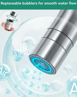 Mitigeur cuisine rabattable noir, CECIPA MAX robinet cuisine rabattable avec 2 Jets, robinetterie pliable devant fenêtre