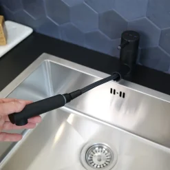 Mitigeur de cuisine avec douchette noir Essebagno Tubic