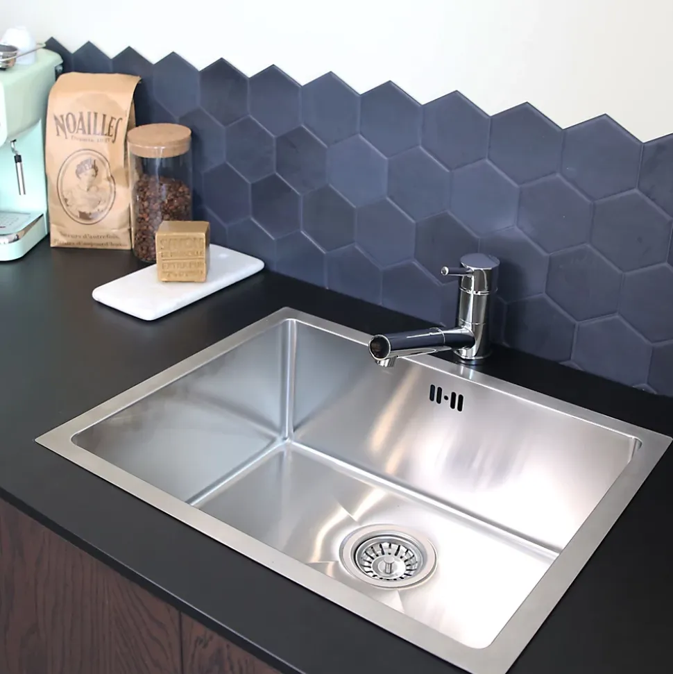 Mitigeur de cuisine avec douchette chromé Essebagno Tubic