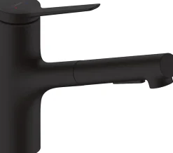 Mitigeur de cuisine avec douchette noir mat Hansgrohe Zesis M33 H. 219mm