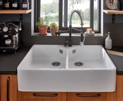 Mitigeur de cuisine avec douchette noir et chrome H.48 cm, Cooke & Lewis Bilbrough