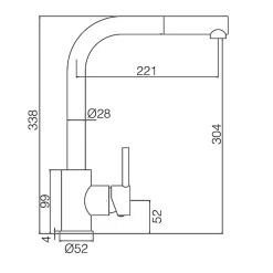 Mitigeur de Cuisine avec Douchette MALTA Acier Inoxydable - GCE006/AC IMEX PRODUCTS