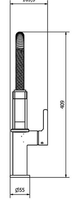 Mitigeur de cuisine avec douchette noir et laiton GoodHome Kamut