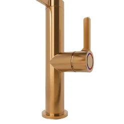 Mitigeur de cuisine avec douchette noir et laiton GoodHome Kamut