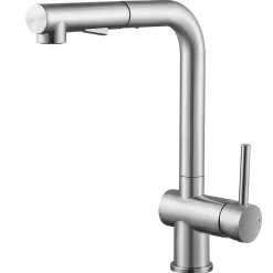 Mitigeur de Cuisine avec Douchette Extractible, Robinet Cuisine en Inox Mitigeur d'Évier avec 2 Modes de Sortie D'eau, Brossé