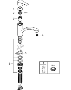 Mitigeur de cuisine bec bas Start Grohe chromé