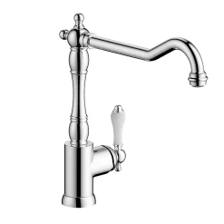 Mitigeur de cuisine Belmore en laiton couleur argenté H.29,6 cm