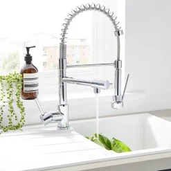 Mitigeur de cuisine chromé avec douchette Cooke & Lewis Bilbrough