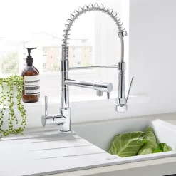 Mitigeur de cuisine chromé avec douchette Cooke & Lewis Bilbrough