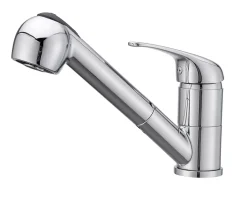 Mitigeur de cuisine chromé avec douchette Mokau