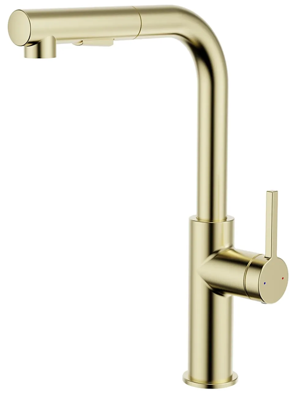 Mitigeur de cuisine doré avec douchette Essebagno Pure II