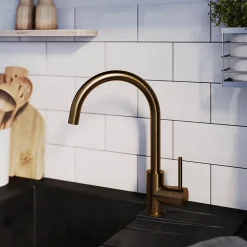 Mitigeur de cuisine doré Cooke & Lewis Katiki