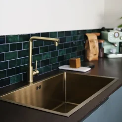 Mitigeur de cuisine doré Essebagno Pure II