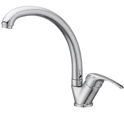 Mitigeur de cuisine Dora en laiton couleur argenté H.25,5 cm