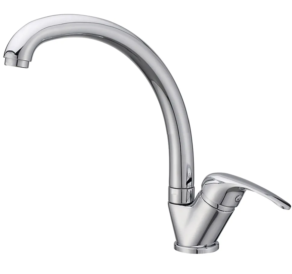 Mitigeur de cuisine Dora en laiton couleur argenté H.25,5 cm