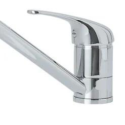 Mitigeur de cuisine Huka en laiton couleur argenté H.15,9 cm