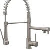 Mitigeur de cuisine nickel brossé avec douchette Cooke & Lewis Bilbrough