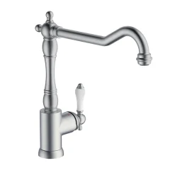 Mitigeur de cuisine nickel brossé Cooke & Lewis Belmore