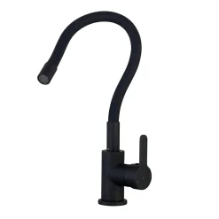 Mitigeur de cuisine noir mat mémoire de forme Essebagno Memory