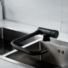 Mitigeur de cuisine rabattable noir mat GoodHome Deltana