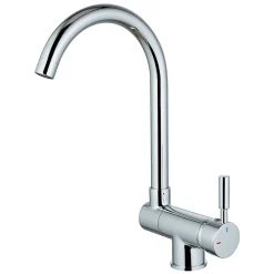 Mitigeur de cuisine rabattable en métal effet chromé Edouard Rousseau Krami