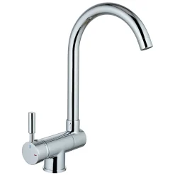 Mitigeur de cuisine rabattable en métal effet chromé Edouard Rousseau Krami
