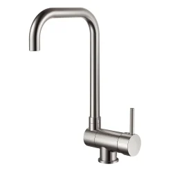 Mitigeur de cuisine rabattable nickel brossé GoodHome Deltana