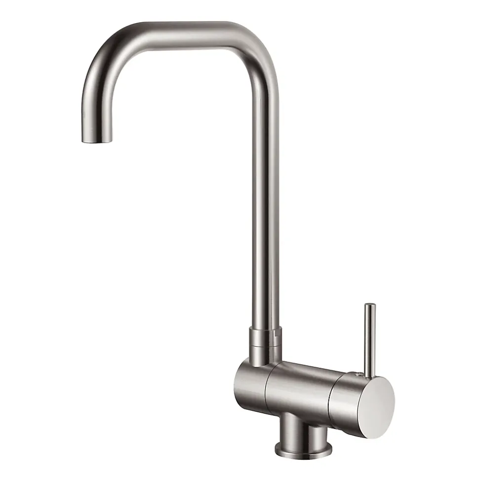 Mitigeur de cuisine rabattable nickel brossé GoodHome Deltana