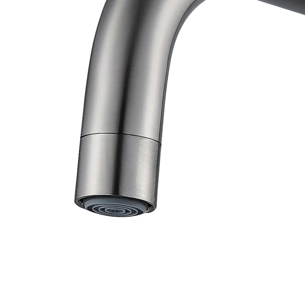 Mitigeur de cuisine rabattable nickel brossé GoodHome Deltana