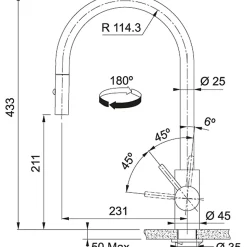 Mitigeur Franke Eos Néo Douchette Anthracite - Anthracite coloris Anthracite