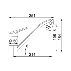 Mitigeur Franke Novara Plus Couleur à bec - Onyx coloris Onyx