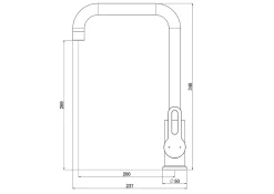 Mitigeur haut de cuisine Baltic H. 34,7 cm acier chromé