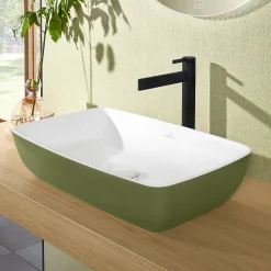Mitigeur lavabo droit surélevé VILLEROY ET BOCH Dawn sans tirette Noir mat