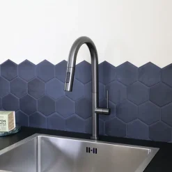 Mitigeur évier à douchette gun metal Essebagno Portofino