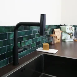 Mitigeur évier à douchette extractible noir mat Essebagno Esserain