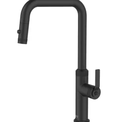 Mitigeur évier à douchette extractible noir mat Essebagno Molette