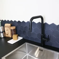 Mitigeur évier à douchette extractible noir mat Essebagno Molette