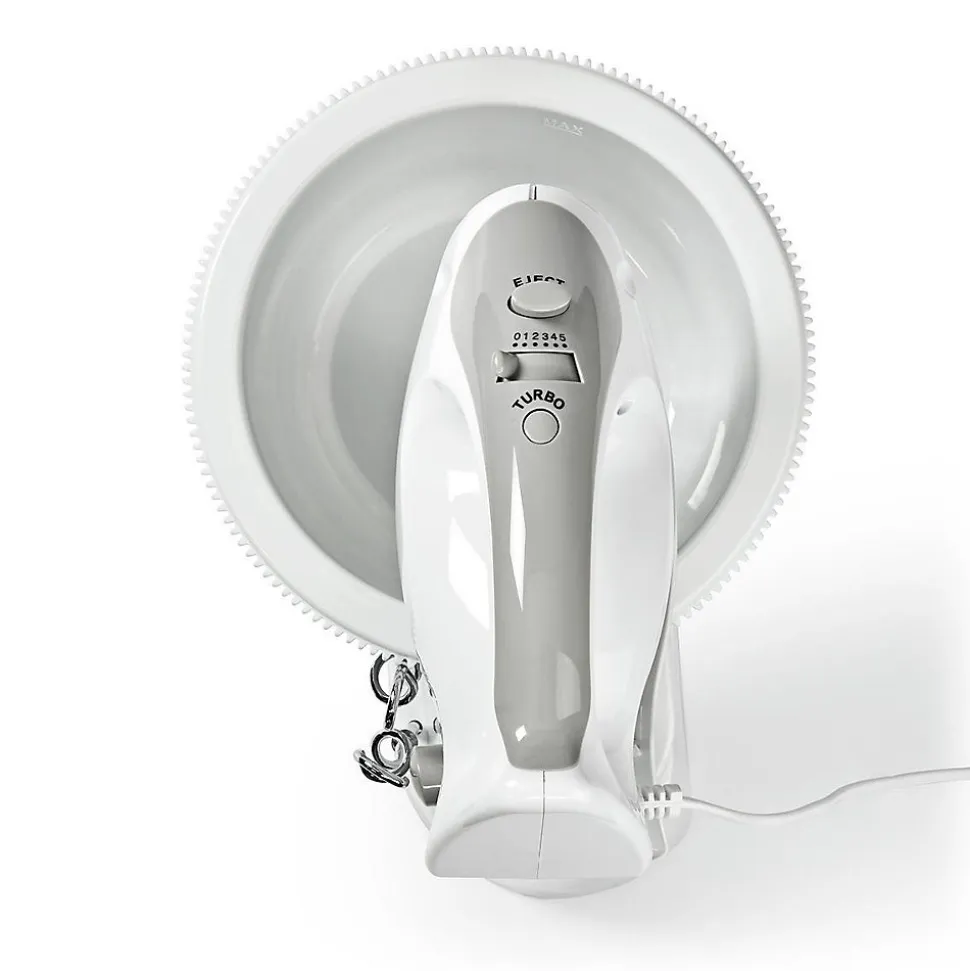 Mixeur Batteur à main 200W 5 Vitesses Fonction Turbo Blanc NEDIS