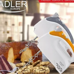 Mixeur Batteur électrique Adler AD 4201g, 300W, 5 vitesses, fonction turbo