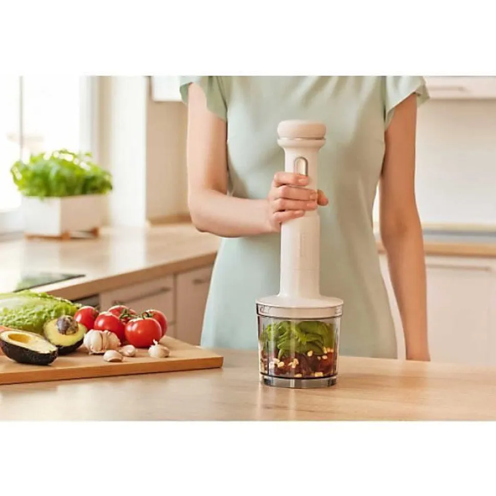 Mixeur Electrique plongeant - SENCOR - SHB 9130WH - 11,1 V - Récipients 500 et 700 ml - Blanc