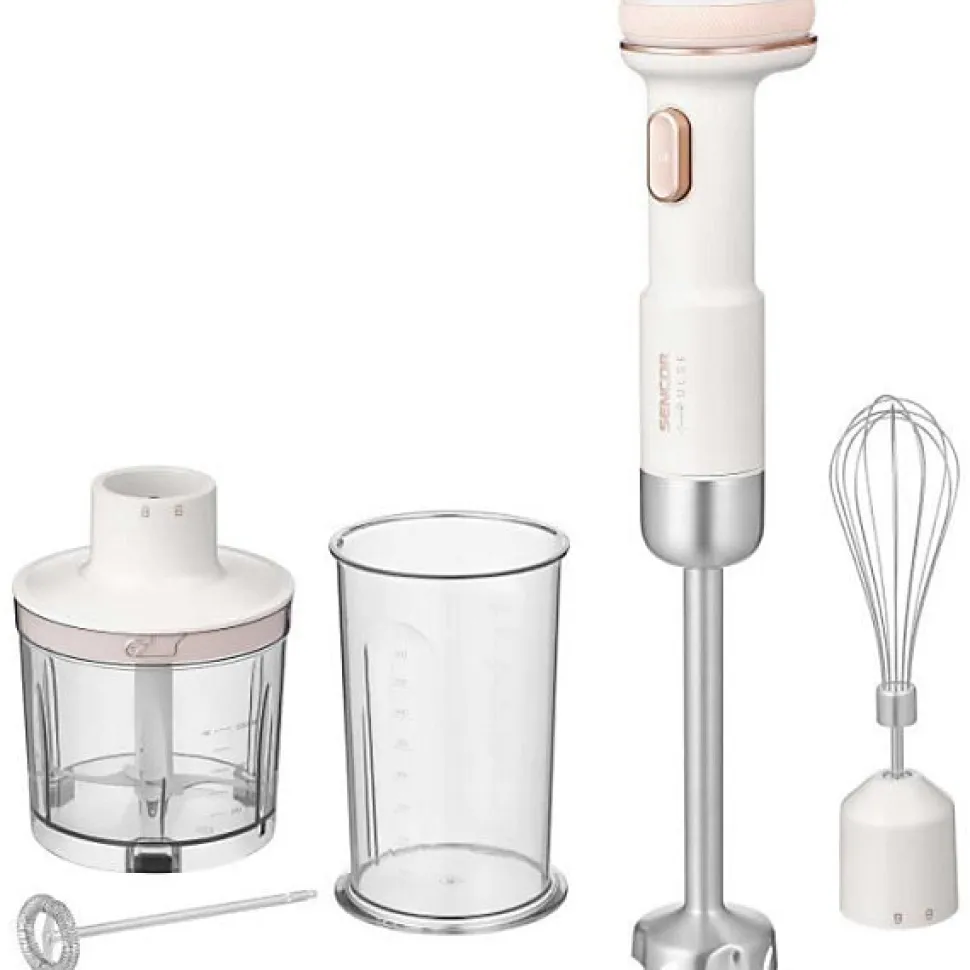 Mixeur Electrique plongeant - SENCOR - SHB 9130WH - 11,1 V - Récipients 500 et 700 ml - Blanc