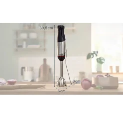 Mixeur plongeant multifonction 1000w inox/noir Bosch MSM6M622 série 6 ergomaster