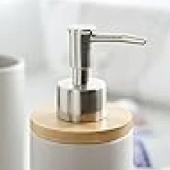 400ml Distributeur de Savon en céramique, Style Nordique, Distributeur Savon Liquide idéal pour la Cuisine et la Salle de Bains