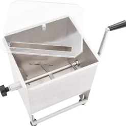Mélangeur de viande avec boîte de vitesse Argenté Inox