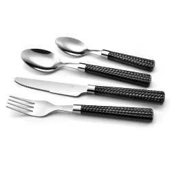 Ménagère 24 pièces - Paille Noir par Pradel Essentiel