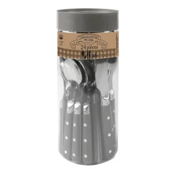 Ménagère 24 pièces Gris - Bistro-Club Gris par Pradel Essentiel