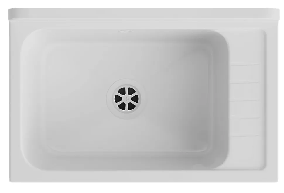 Monza Évier en Granit pour Garage, Buanderie Blanc